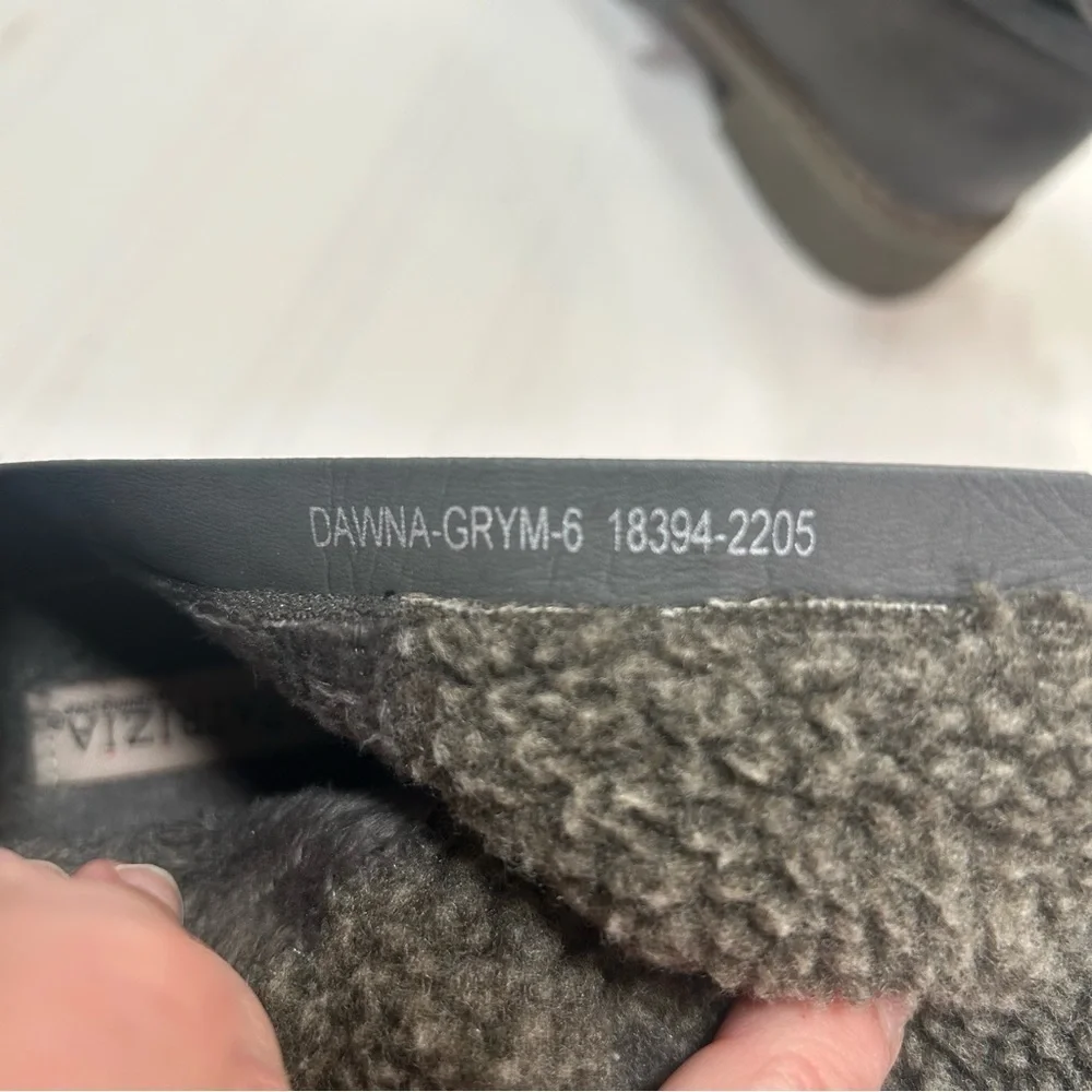 Patrizia Dawna Spring Step Women's Gray Zipper Ankle Boots Faux Fur Lined Size 6 - Picture 4 of 11